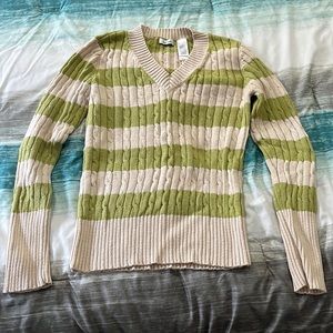 Tan & Green Sweater